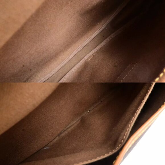 LOUIS VUITTON Logo Saumur 30 Shoulder Bag Monogram Leather Brown - Picture 12 of 16